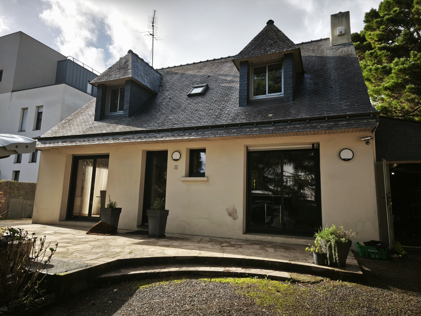 Front of house which faces East