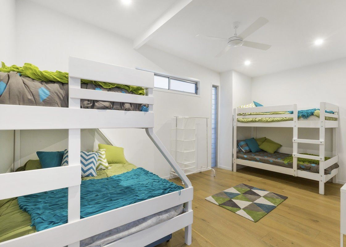 Bunk room for the kids.  Opens to central breezeway, and three way bathroom.