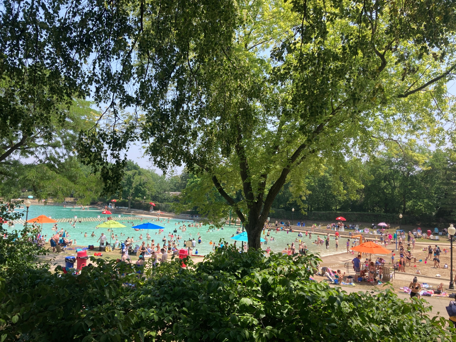 Centennial Beach - old rock quarry turned swimming hole with sand, slides & deep end 15 minute walk ...