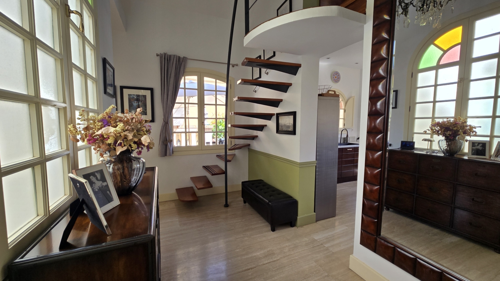 Stairs up to the turret