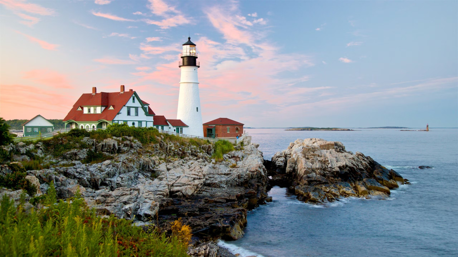 Portland Head Light no Fort Williams Park - "o farol mais fotografado do mundo" e por boas razões. E ...