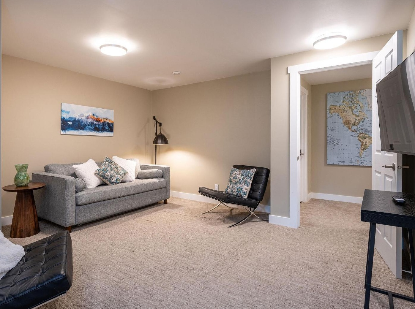 Suite lounge room with queen size pullout sofa.