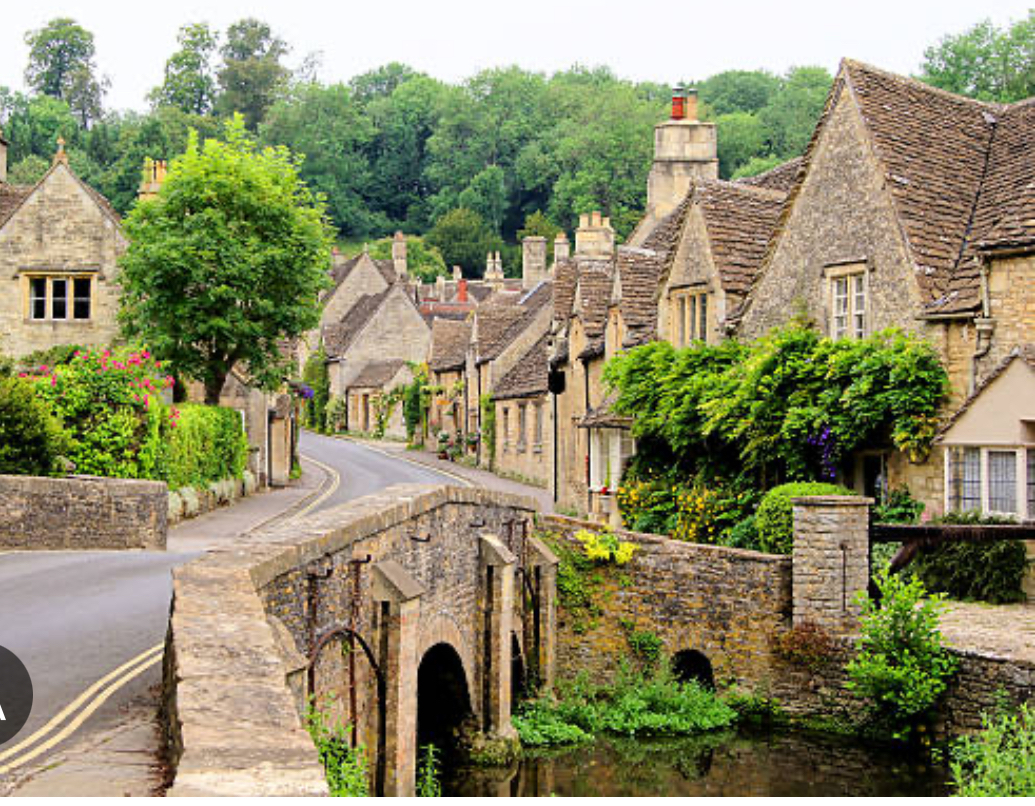 Castle Combe , the Cotswolds are about 1hr away by car. This particular village used for filming .