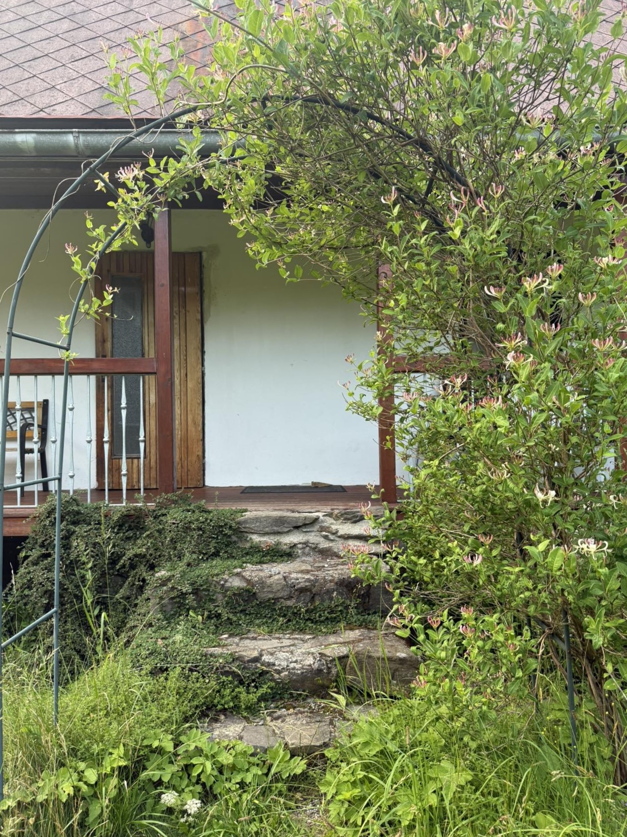 Casa de campo tradicional rodeada de bosque y naturaleza en la frontera del parque nacional