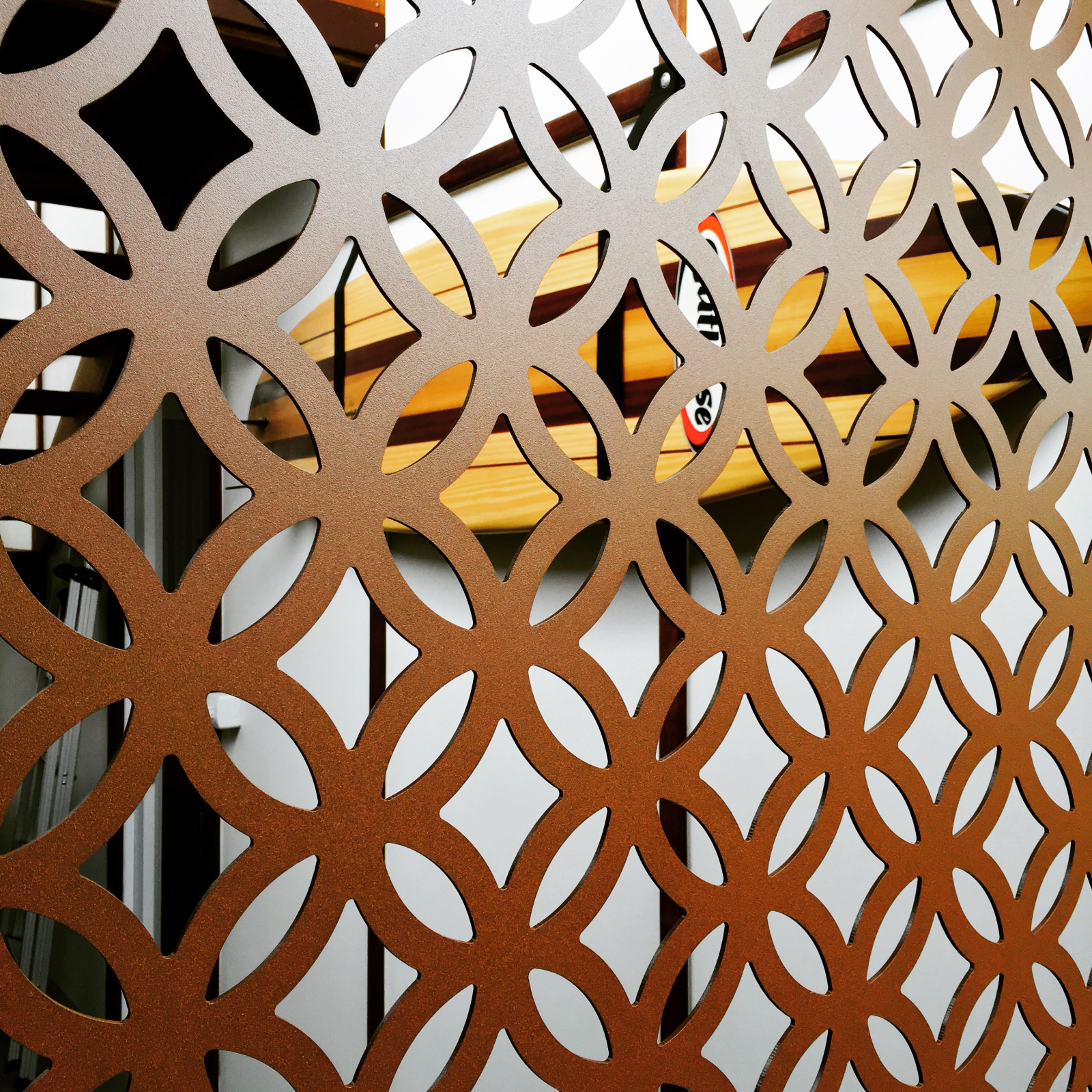 Peek through front entrance gate.