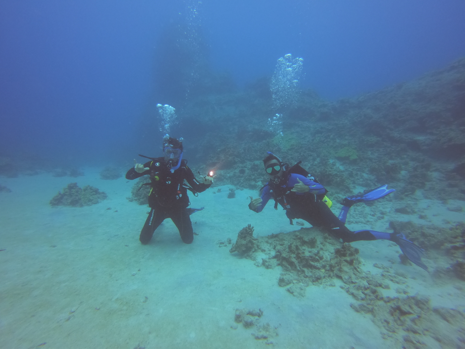 Tijdens de pandemie zijn we allebei gecertificeerd als duiker geworden en we zijn zo blij dat we dat gedaan hebben. Als je ooit hebt willen leren, is Kohala Divers, vlakbij in Kawaihae, een uitstekende plek om gecertificeerd te worden of een begeleide duik te boeken. Het Big Island biedt enkele van de beste duikmogelijkheden van Hawaï, en de warme zeetemperaturen maken het het hele jaar door aangenaam.