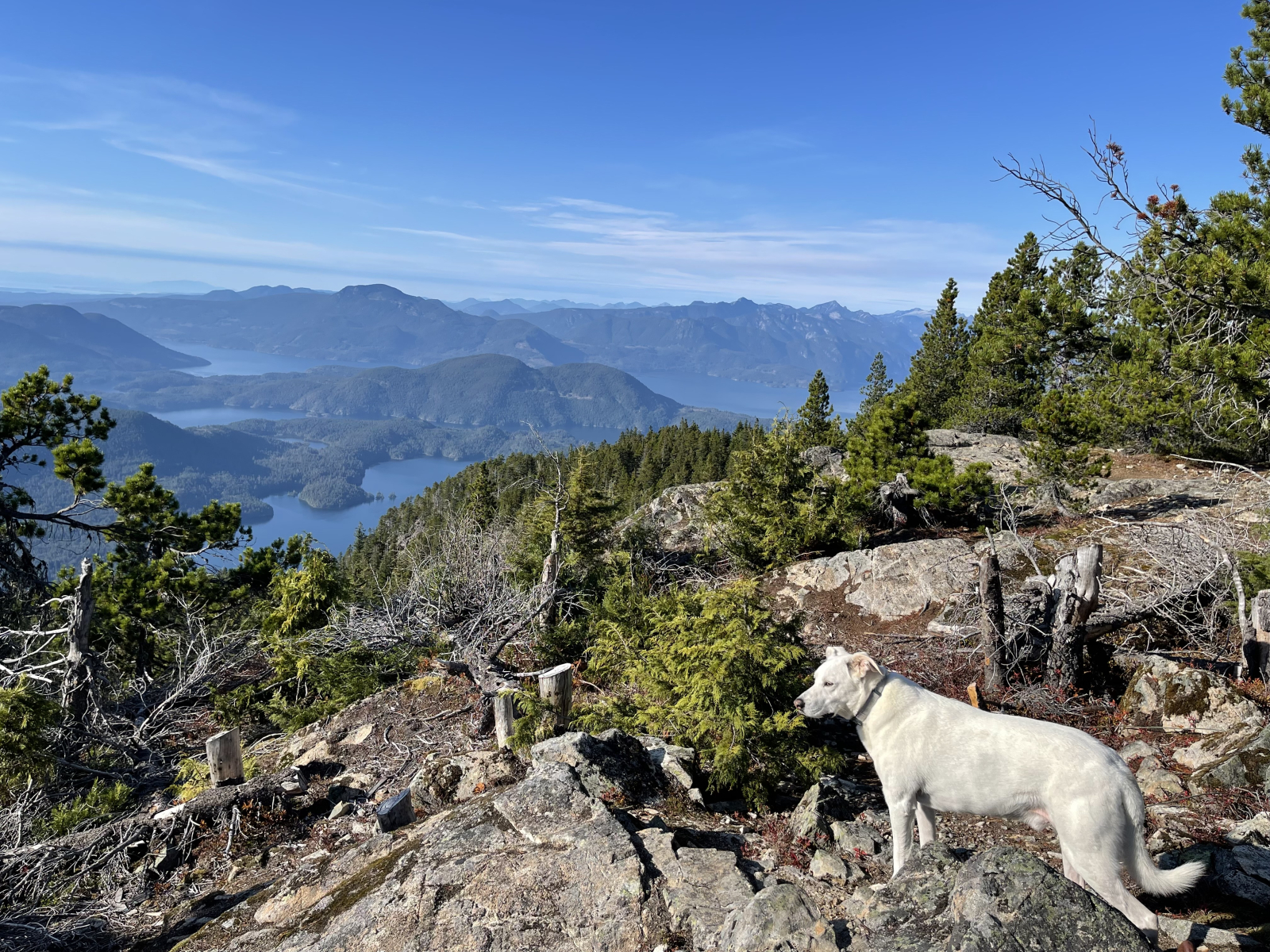 Views of the Sunshine Coast from the trail to Mount Hallowell.