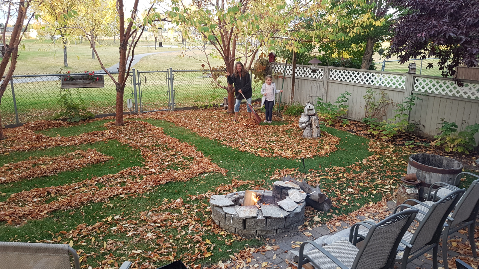 Having fun with my granddaughter on a beautiful autumn day.
