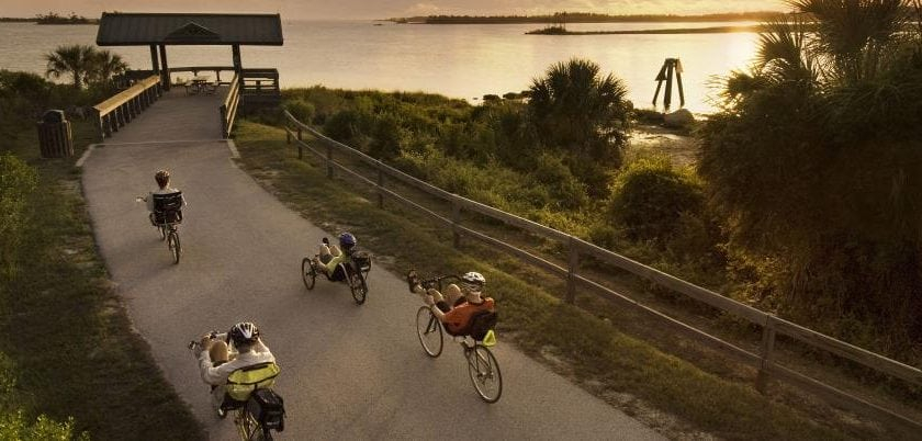 Withlacoochee Trail, kilometers en mijlen fietsen, 2 minuten fietsen tot het toegangspunt!