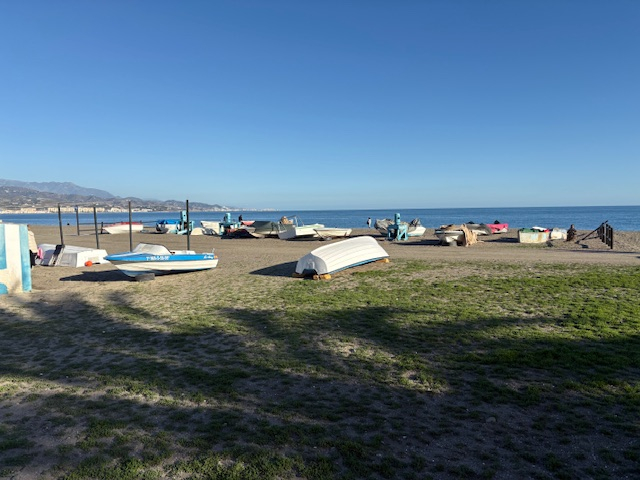 Torre del Mar Beach im Januar.