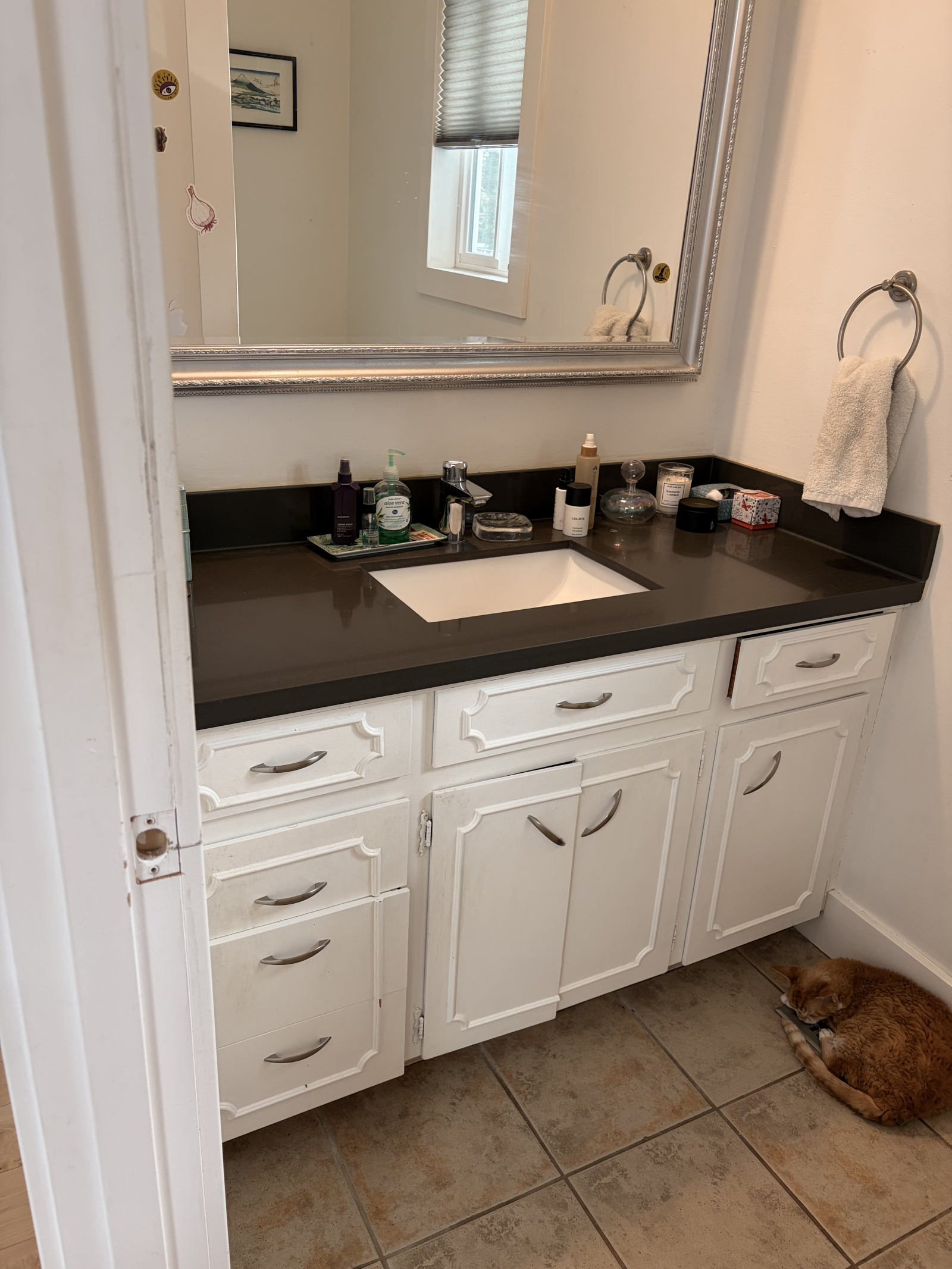 upstairs powder room.