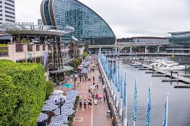 The beautiful Darling Harbour which is full of amazing restaurants, pubs and bars.