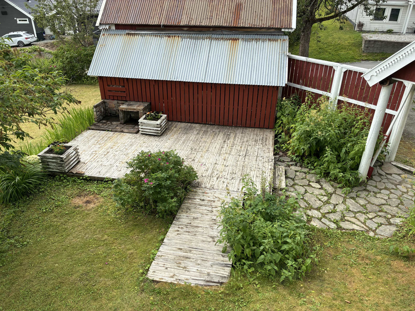 Vista do jardim/terraço do banheiro