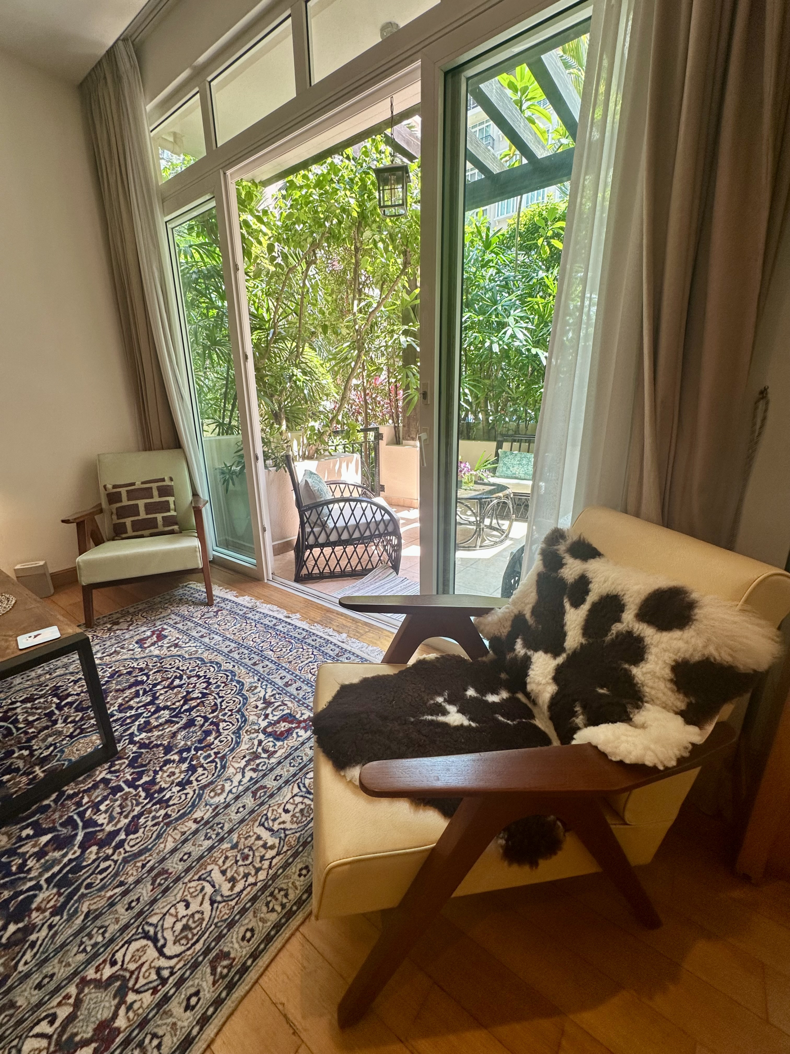 Área de estar confortável