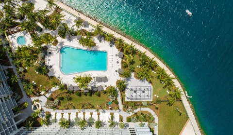 Sunny Artist’s Home in South Beach · Sunrise Balcony & Waterfront Pools