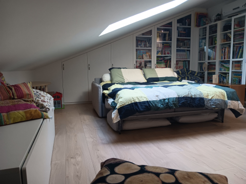 The Attic "library" Room (with private bathroom)